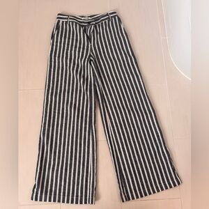 Madewell The Zoe Relaxed Wide Pant in Linen-Cotton Blend